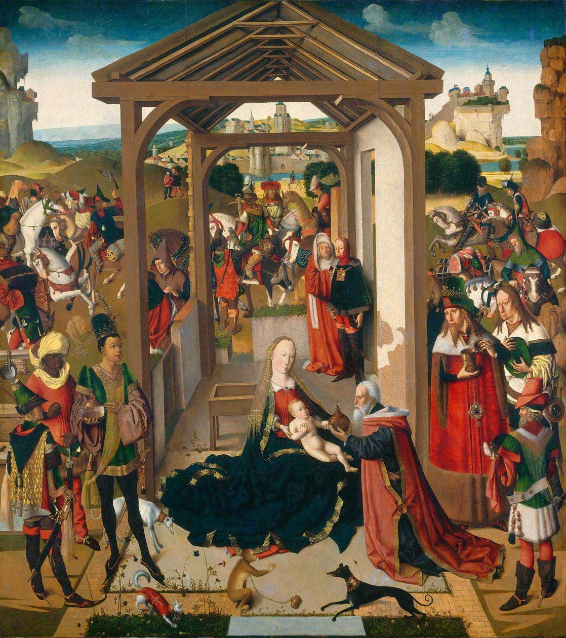 A adoração dos magos de North Netherlandish 15th Century