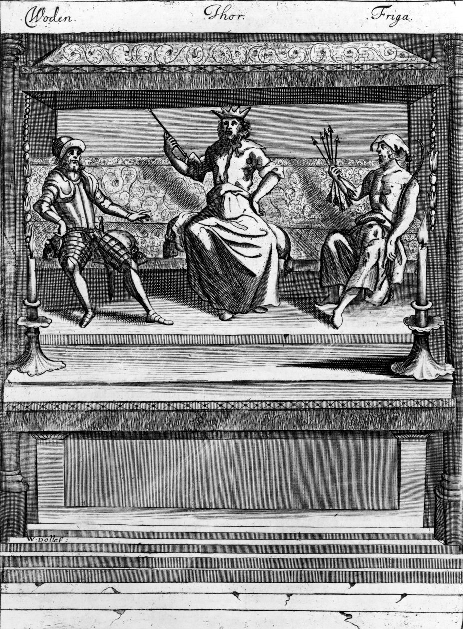 Woden, Thor e Friga, 1670-1680 de Norwegian School