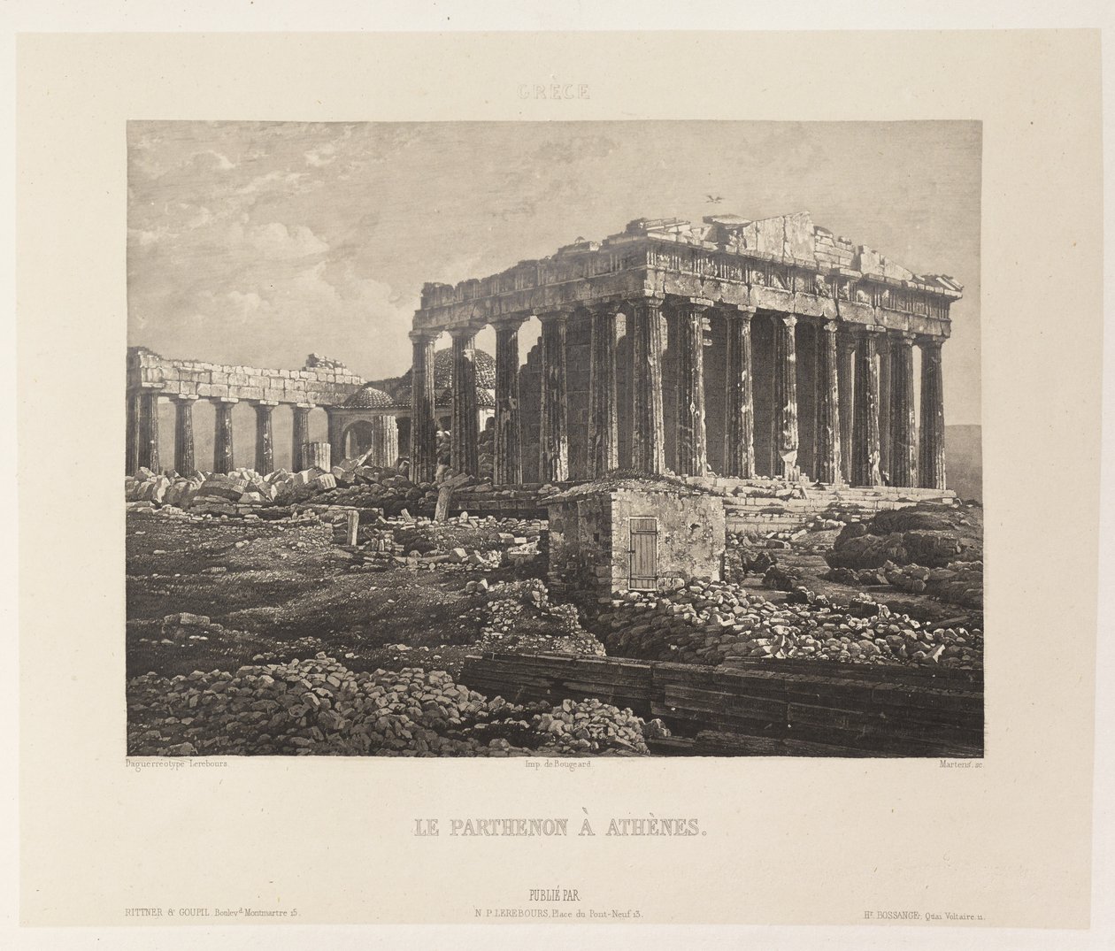 Grécia. O Pártenon em Atenas de Nöel Marie Paymal Lerebours