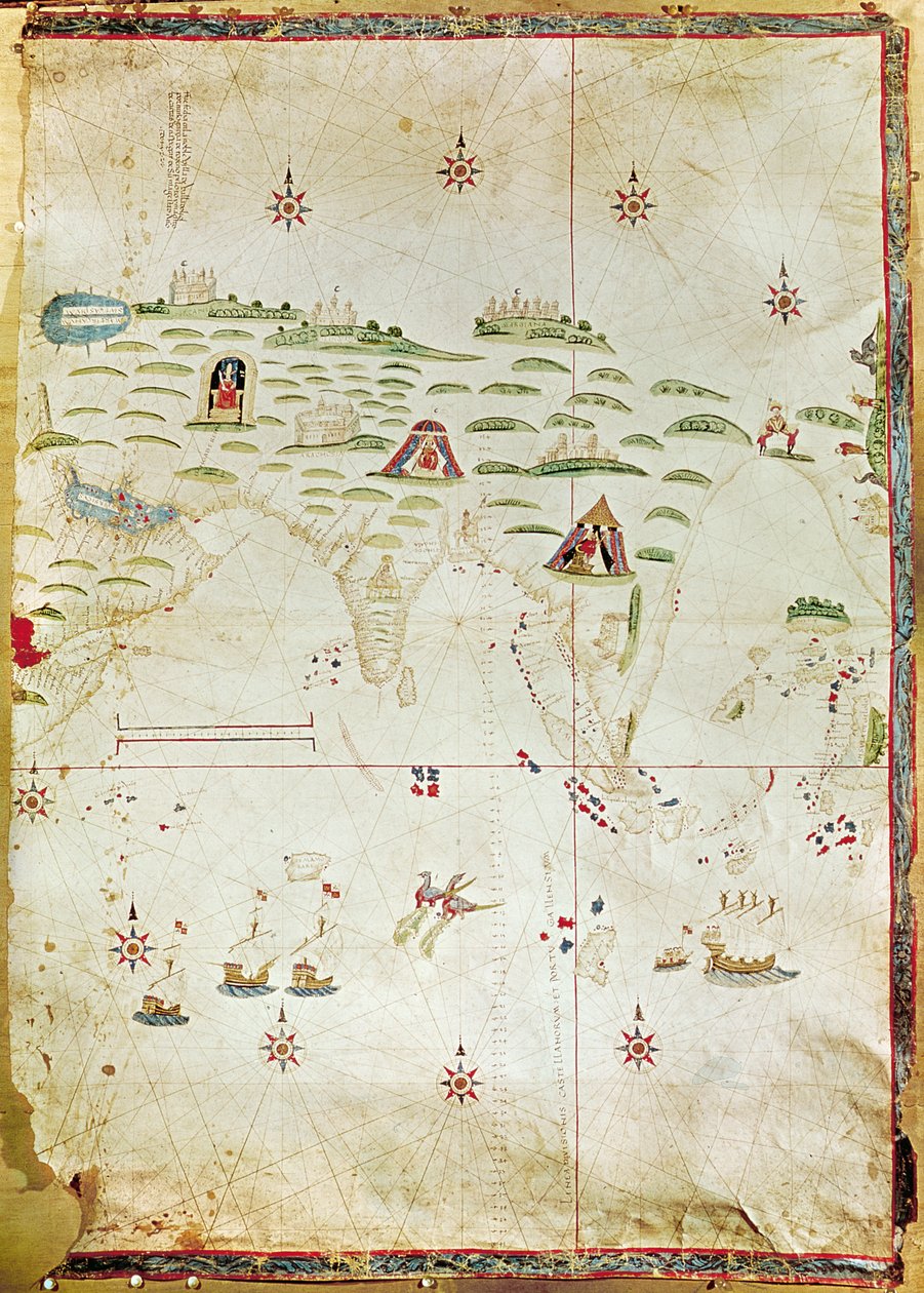 Mapa das Molucas, 1522 (manuscrito em pergaminho) de Nuno Garcia de Toreno