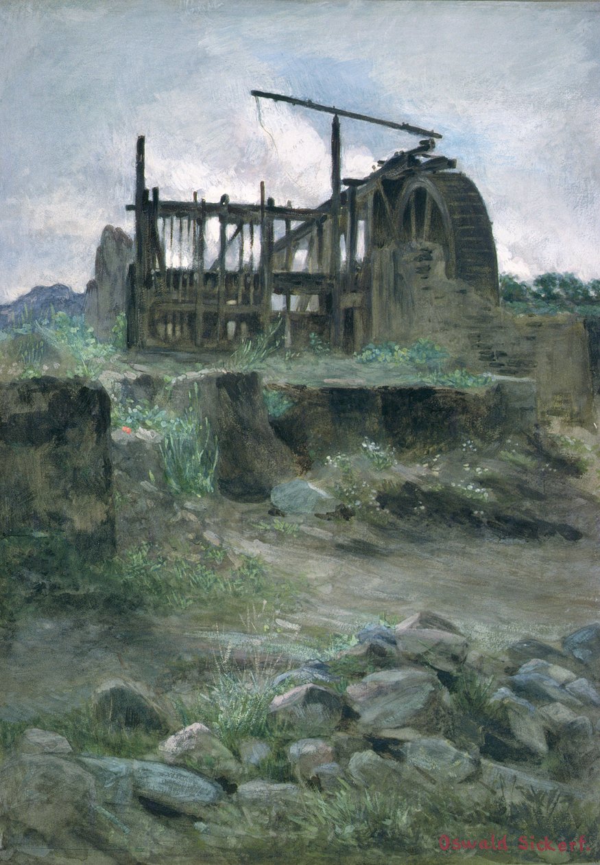 Uma mina de estanho da Cornualha, do século XIX de O.A. Sickert