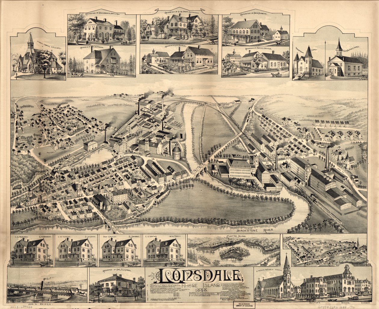 Lonsdale, Rhode Island, 1888. de O.H. Bailey and Co.