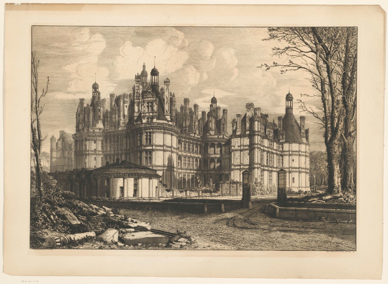Vista de um castelo de Octave Guillaume de Rochebrune