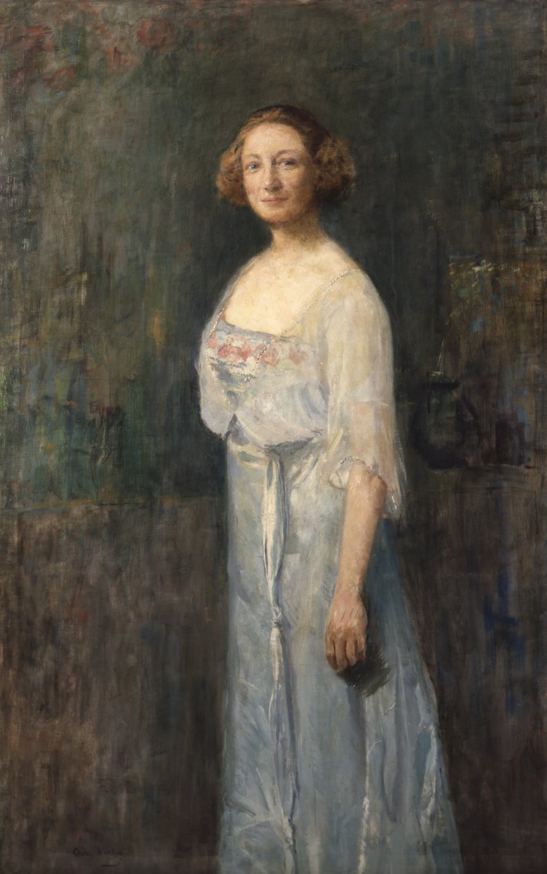 Atriz Johanne Dybwad (1867-1950) de Oda Krohg