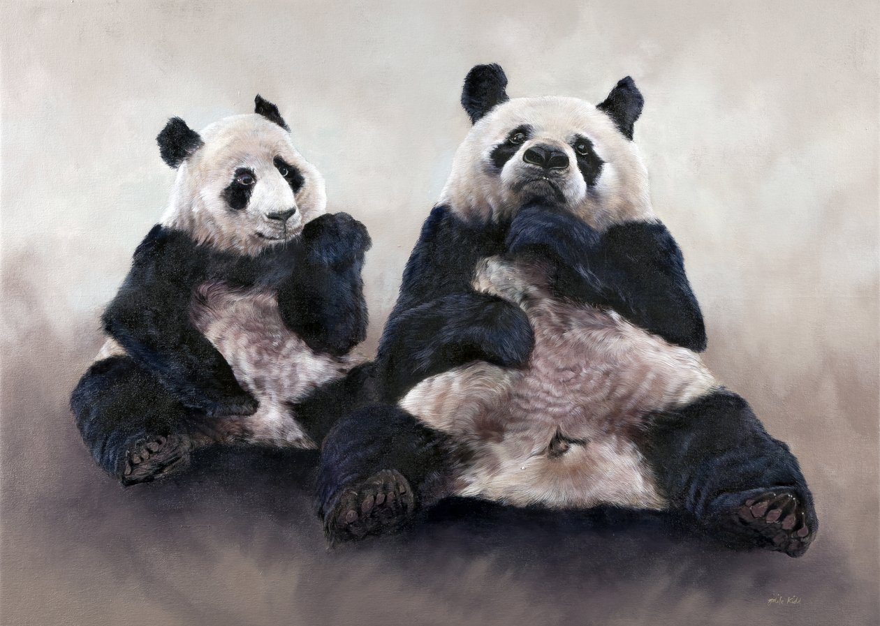 Urso da China, Pixiu, 2014 (acrílico sobre tela) de Odile Kidd