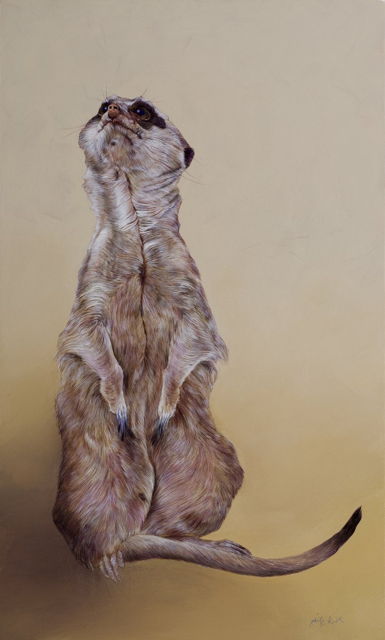 Suricata 3, 2010 (acrílico sobre madeira) de Odile Kidd