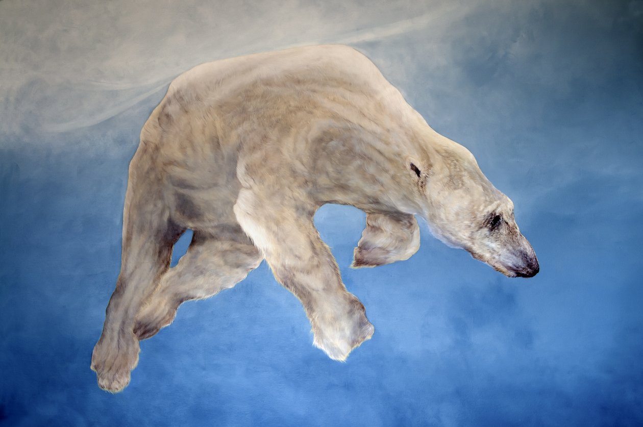 Ursus maritimus 2 (acrílico sobre linho revestido a gesso) de Odile Kidd