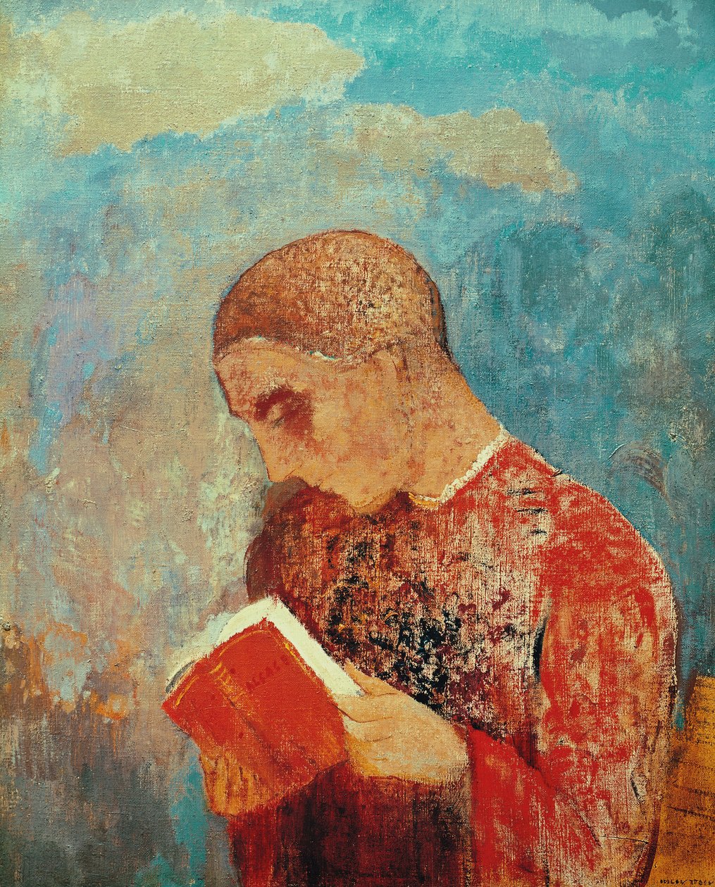 Alsácia ou, Monk Reading, c.1914 de Odilon Redon