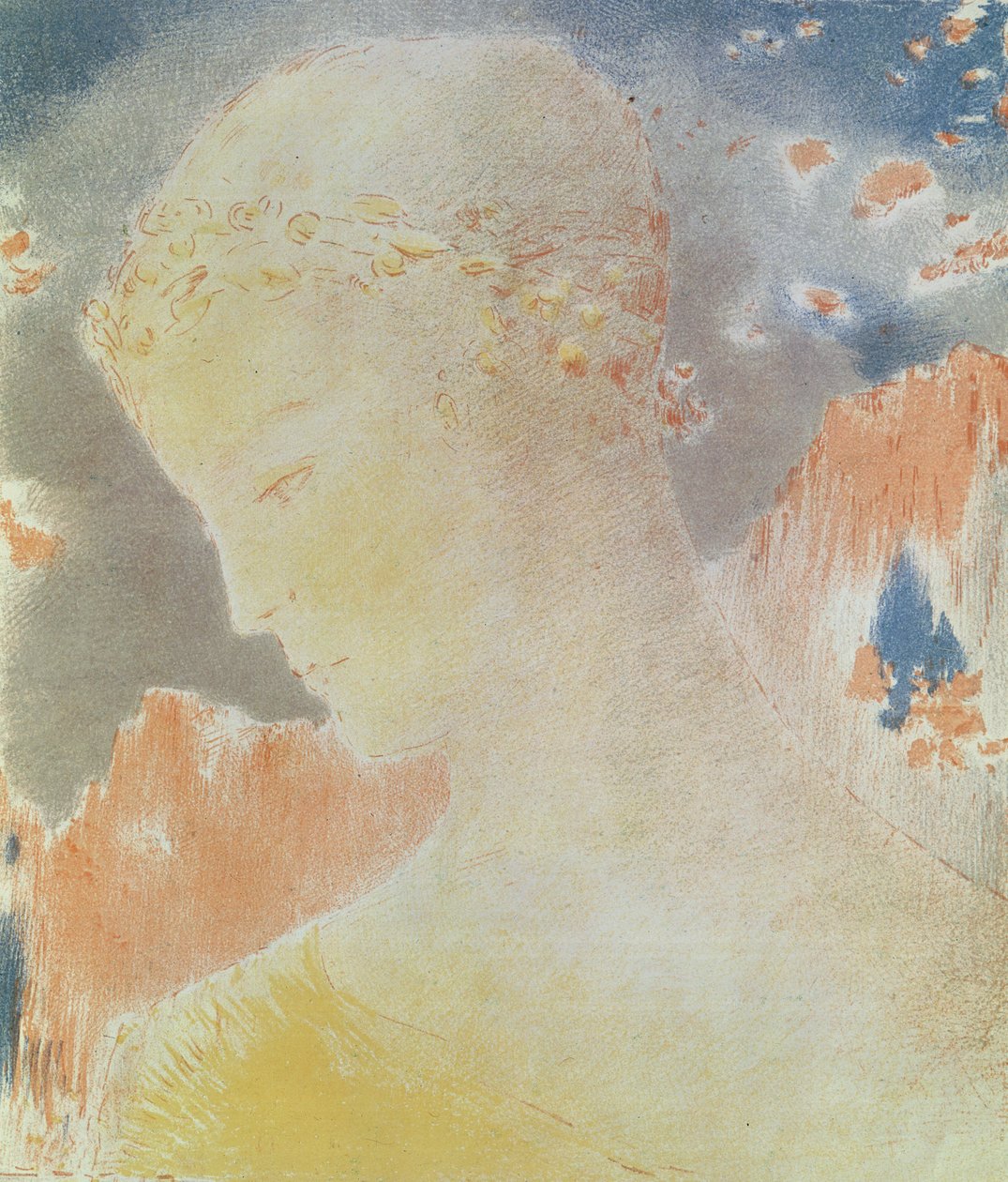 Béatrice, 1897 (litografia em papel) de Odilon Redon