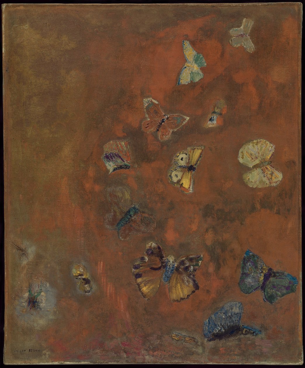 Evocação de Borboletas, c.1912 de Odilon Redon