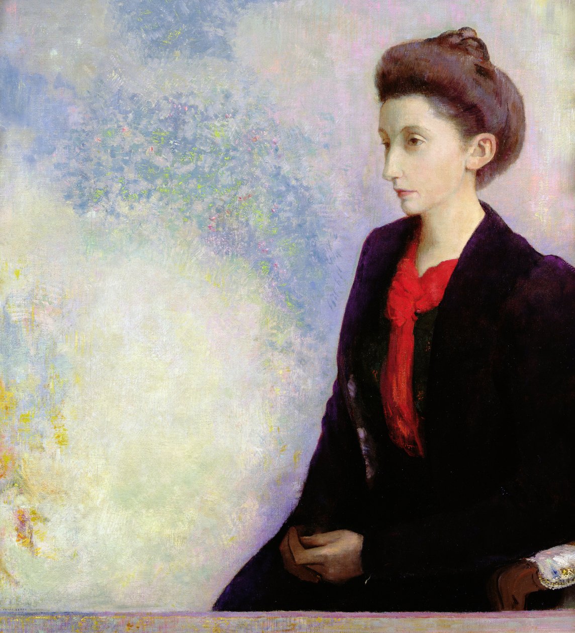 Retrato da baronesa Robert de Domecy, 1900 de Odilon Redon
