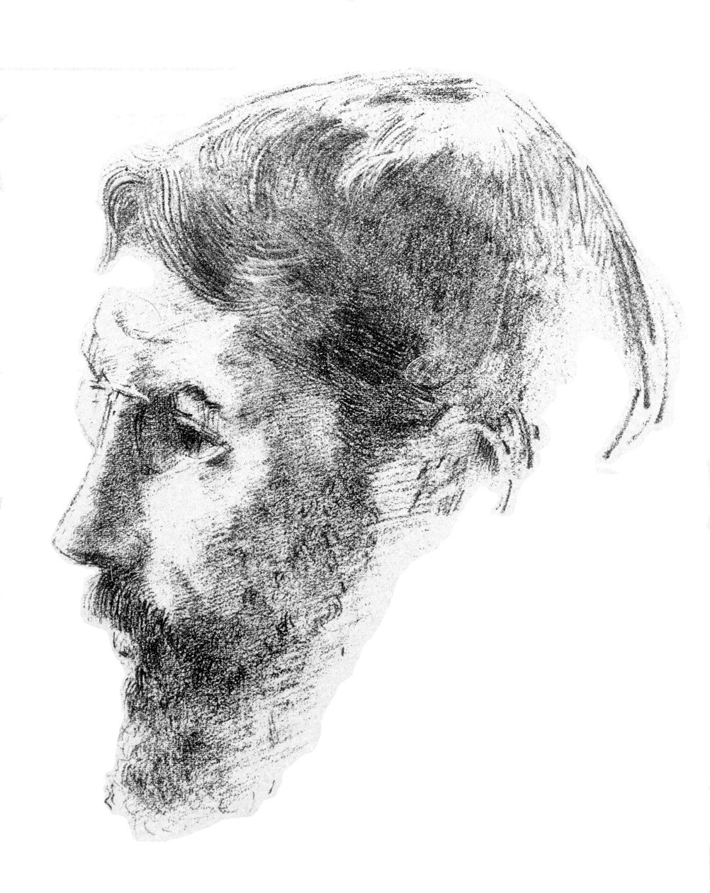Retrato de Bonnard (prova de artistas) de Odilon Redon