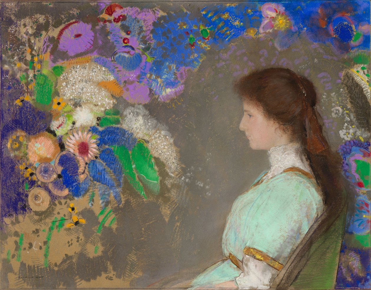 Retrato de Violette Heymann de Odilon Redon
