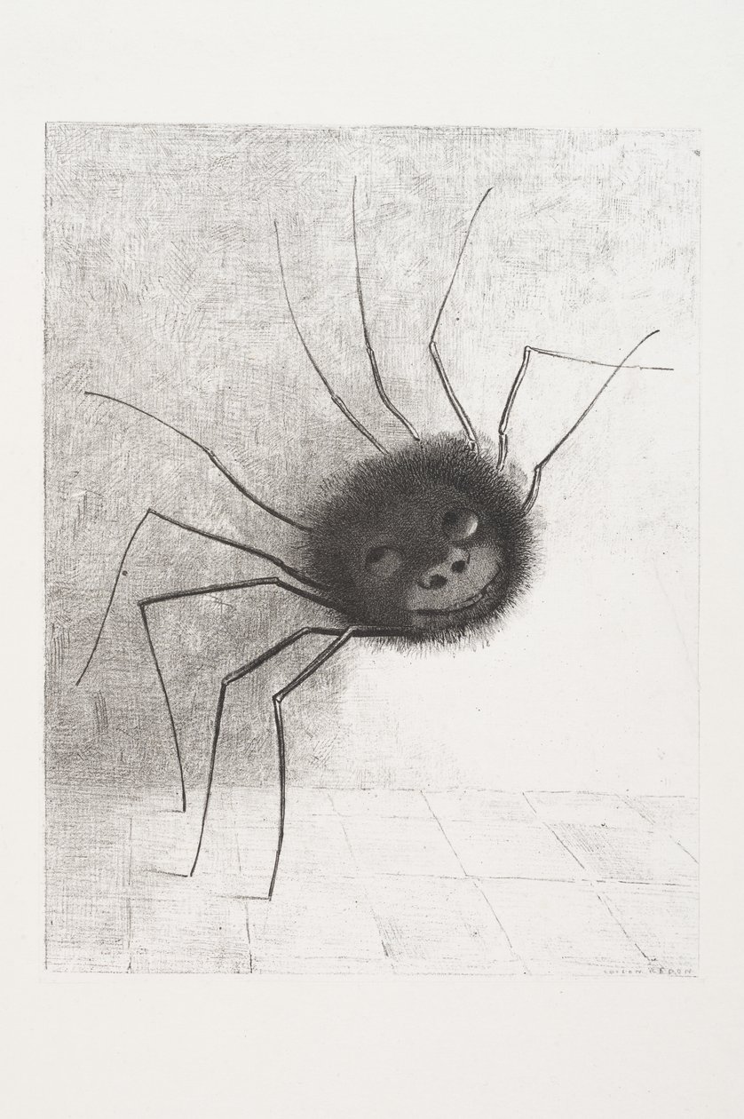 Aranha sorridente, c.1881 de Odilon Redon