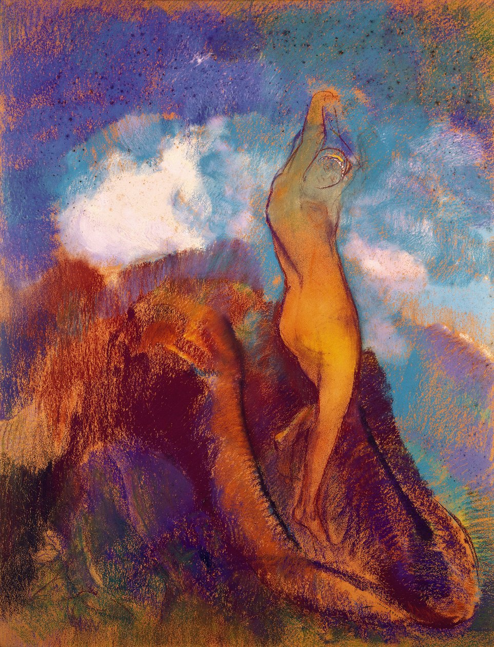 O Nascimento de Vênus, 1912 (pastel sobre papel) de Odilon Redon