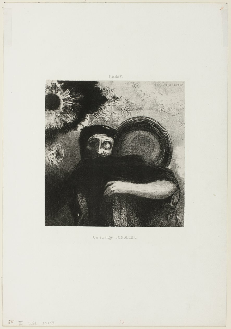Um estranho malabarista, placa 5 de Odilon Redon