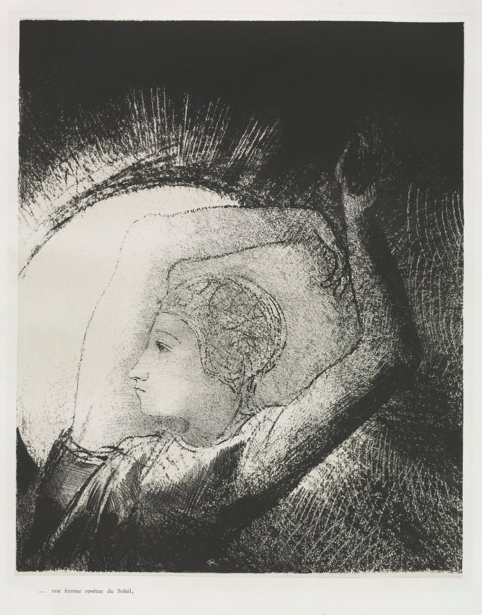 Uma mulher vestida de sol de Odilon Redon
