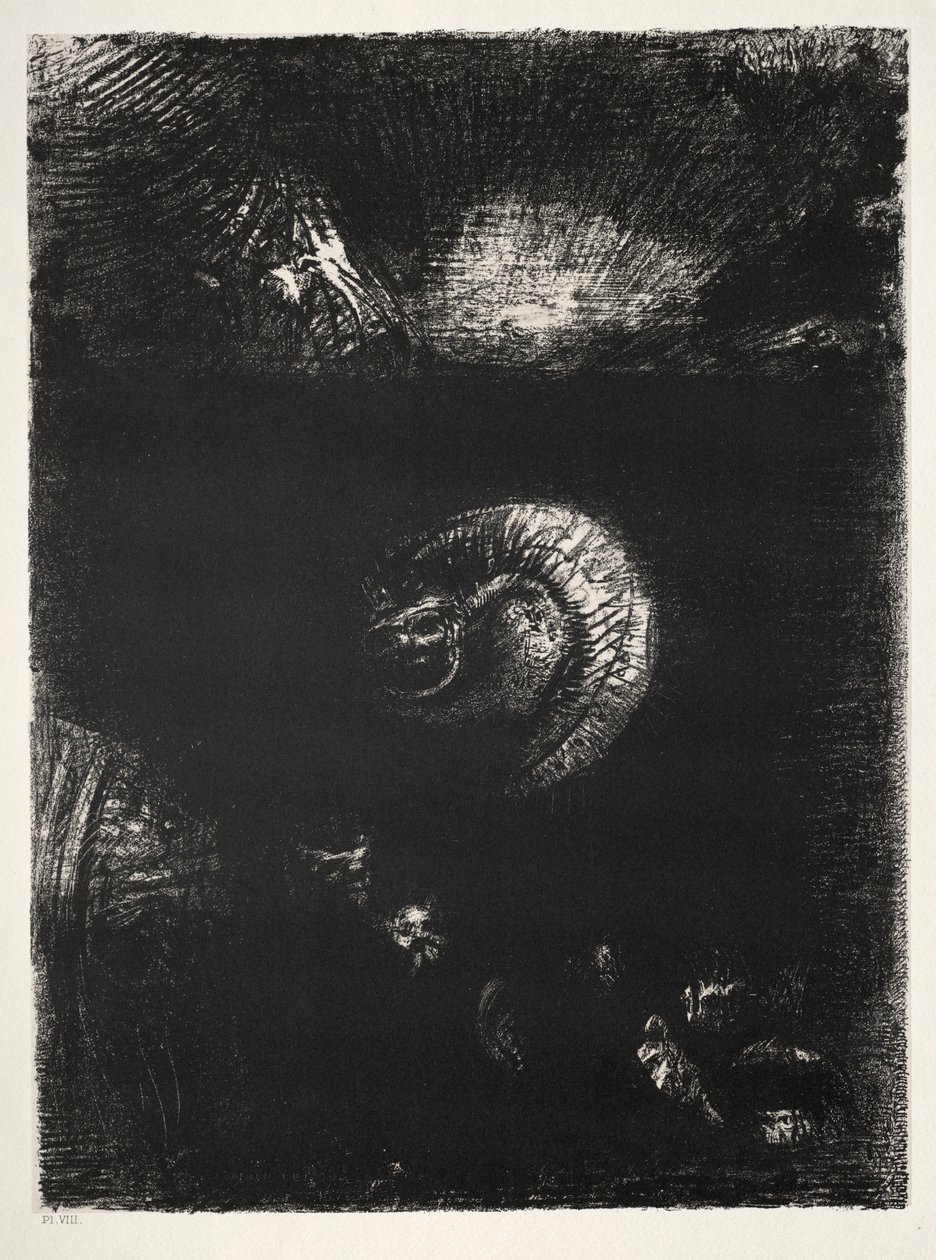 E surgem todos os tipos de criaturas assustadoras de Odilon Redon