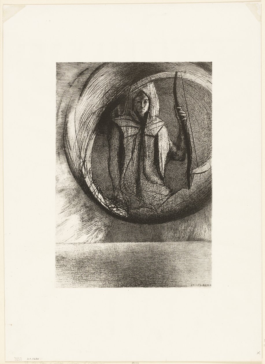 E Além, o Ídolo Astral, a Apoteose, placa 2 de 6 de Odilon Redon