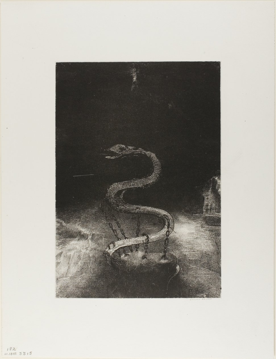 E amarrou-o por mil anos, placa 8 de 12 de Odilon Redon