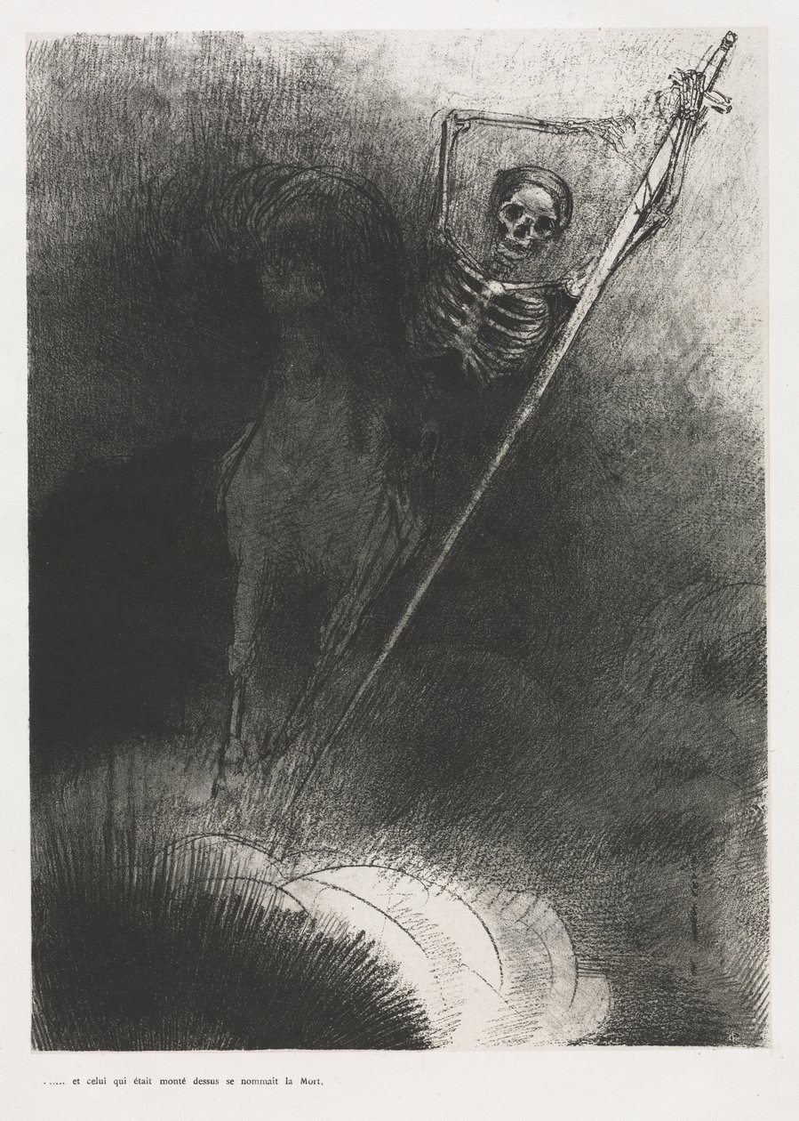E o nome dele que estava sobre ele era a morte de Odilon Redon