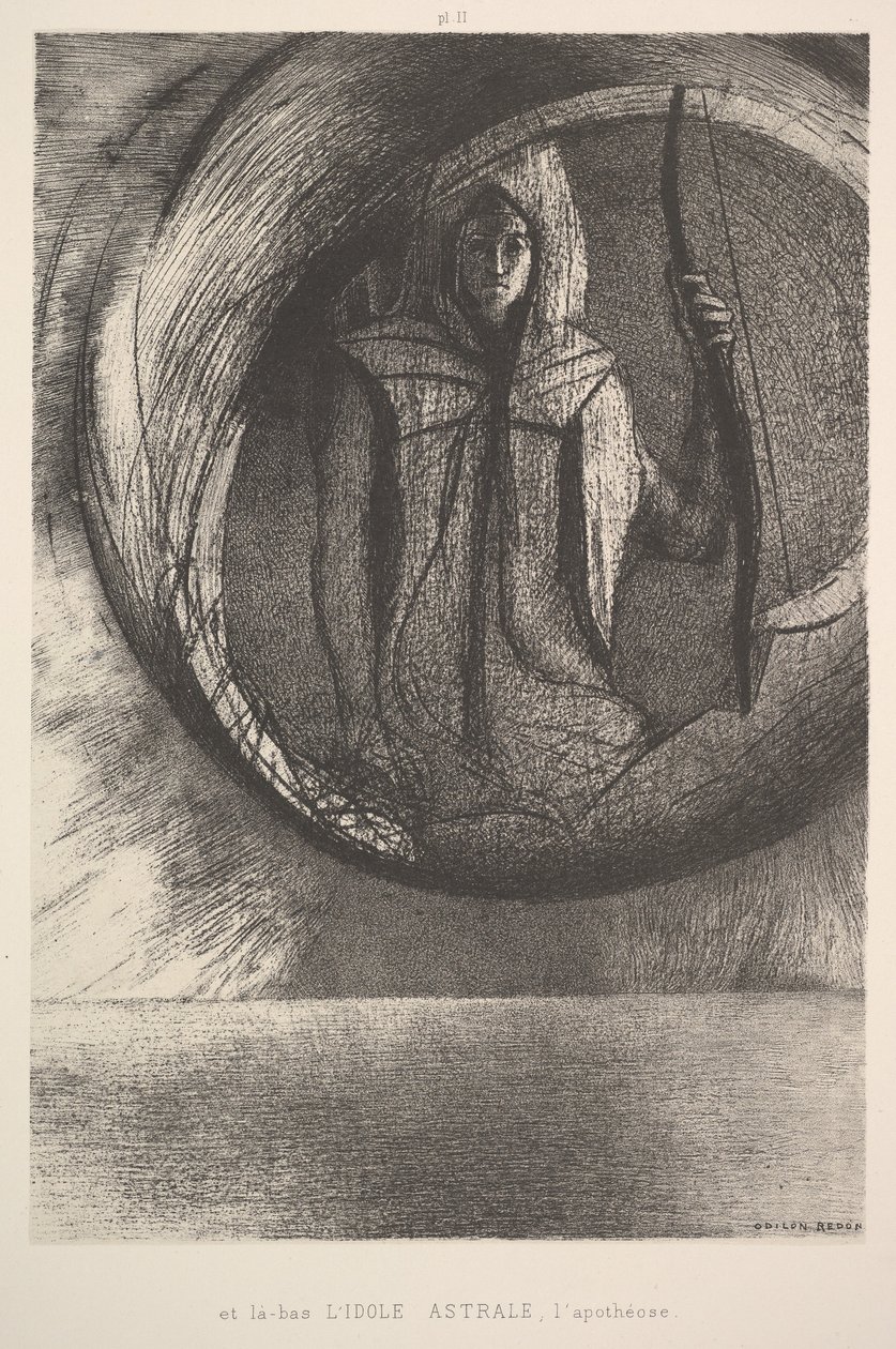 E ali, o Astral Idol, a Apoteose, 1891. de Odilon Redon