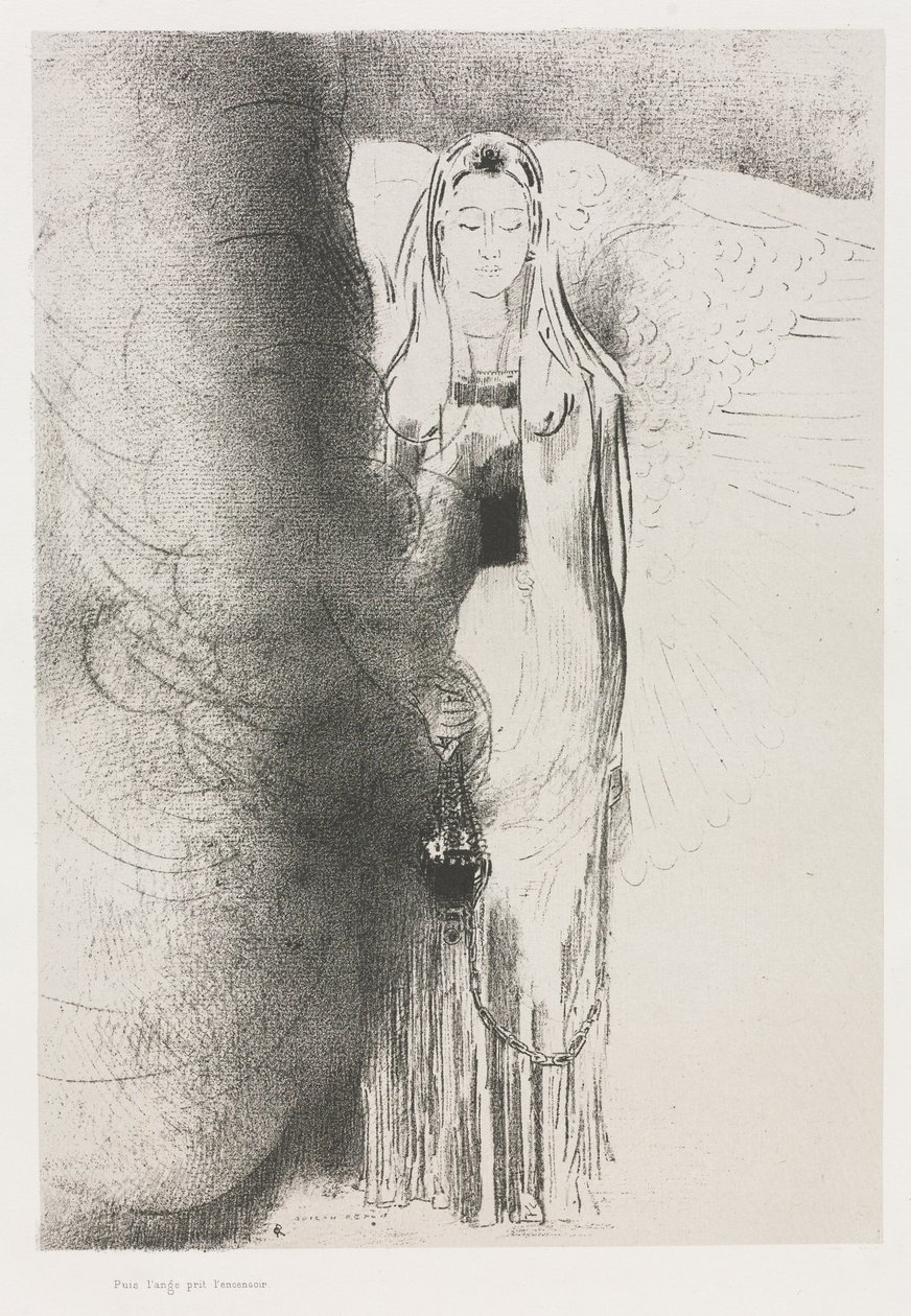 E o anjo levou o incensário de Odilon Redon