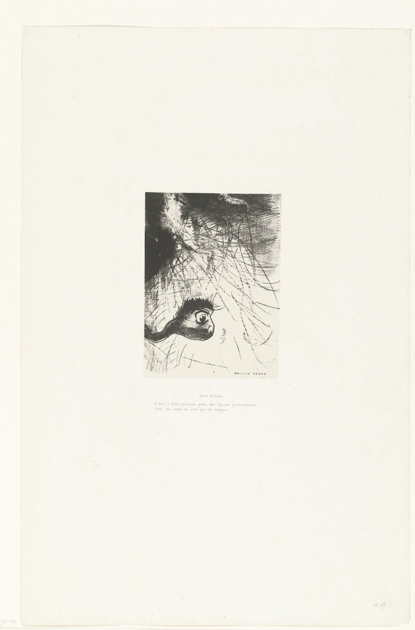 Antonius: Ergens moeten oervormen bestaan wier lichamen slechts reflecties zijn
Santo Antonius: Deve haver, algures, figuras primordiais, das quais os corpos são apenas as imagens
Tentação de Santo António (2) (título da série)
Verzoeking van d de Odilon Redon