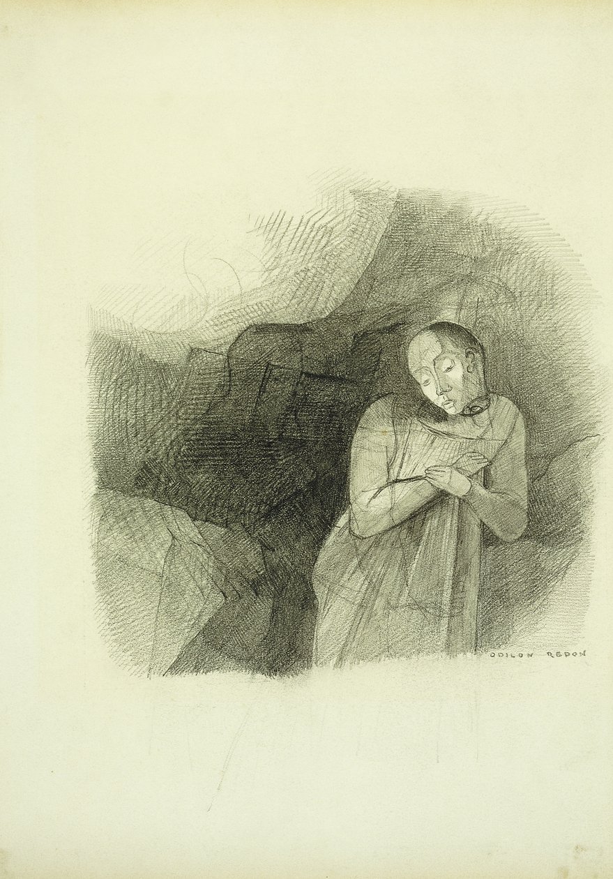 Aparição, 1870-75 de Odilon Redon