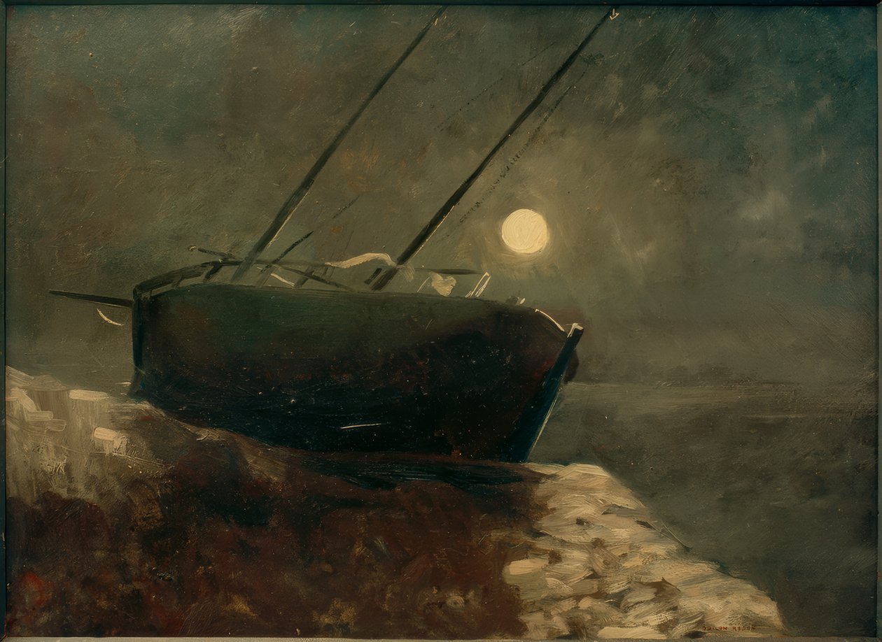Barco ao luar de Odilon Redon