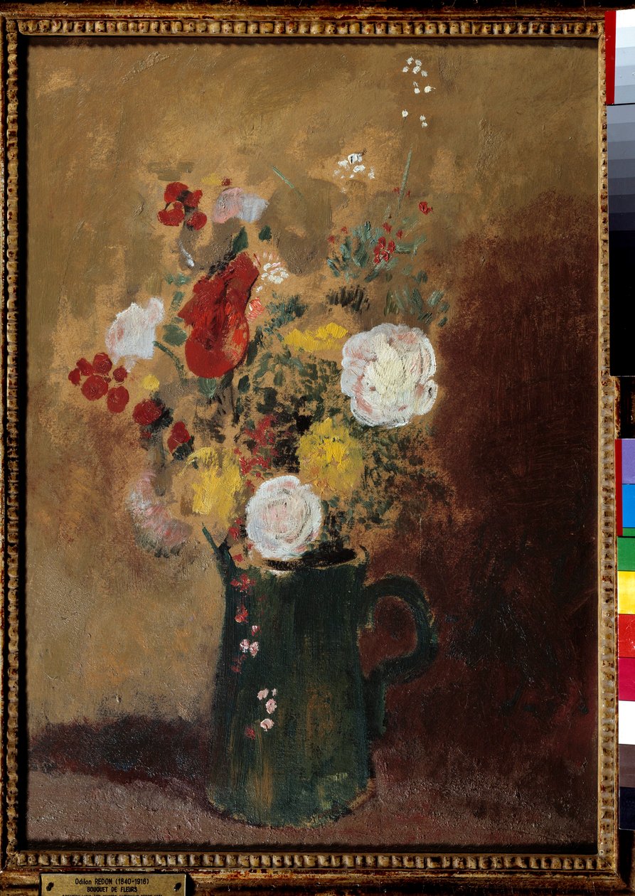 Bouquets de flores Pintura de Odilon Redon (1840-1916) Bordeaux do século XIX, Musee des Beaux Arts de Odilon Redon