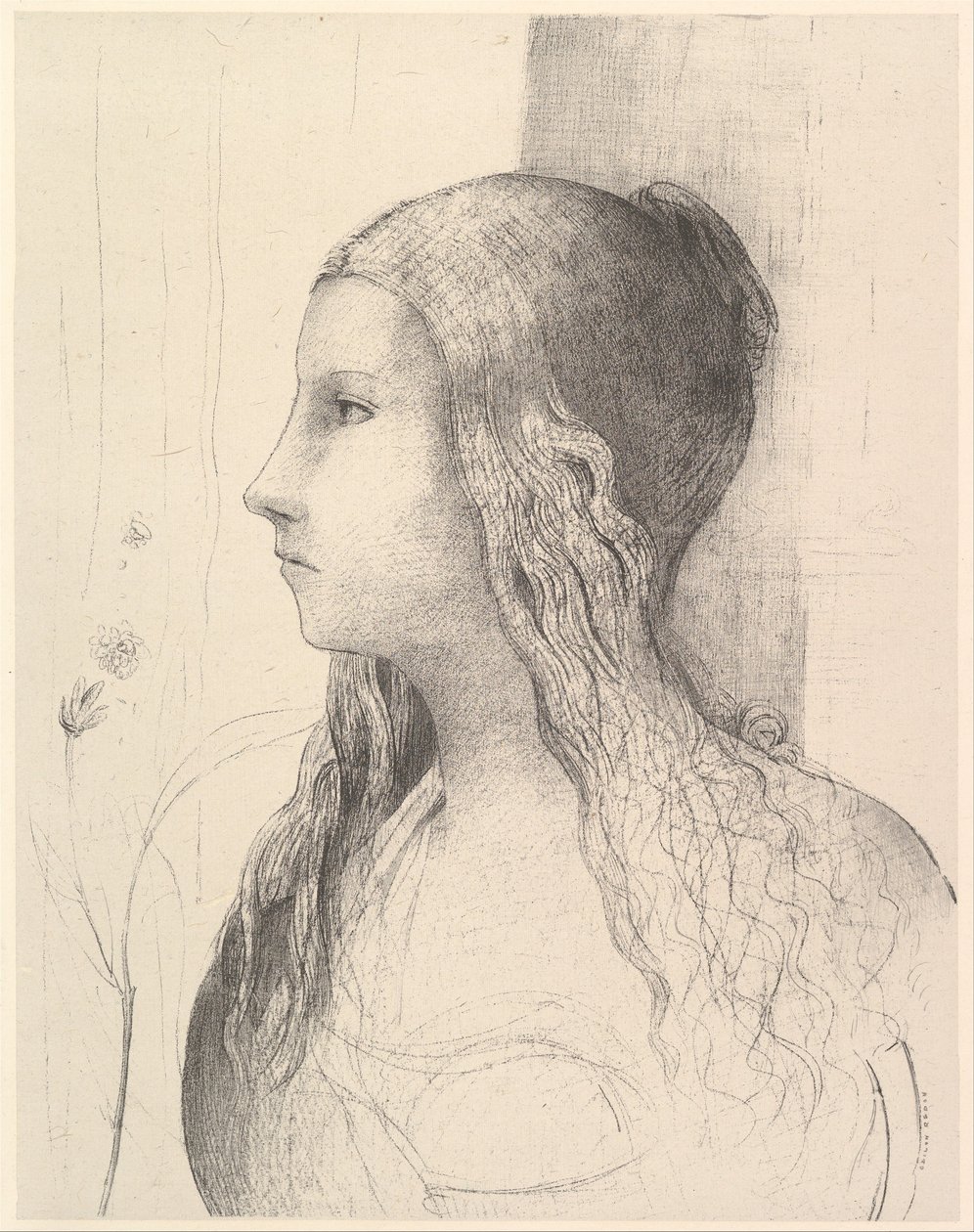 Brunnhilde O Crepúsculo dos Deuses, 1894. de Odilon Redon