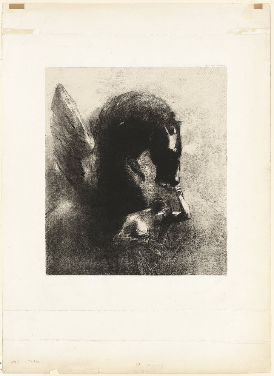 Pégaso cativo de Odilon Redon
