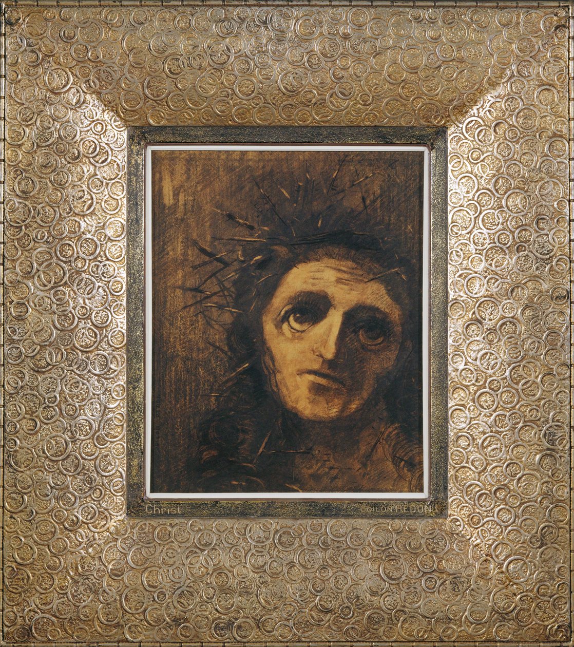 Cristo (carvão e giz preto sobre papel) de Odilon Redon