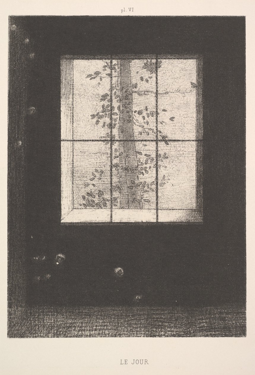 Day Le Jour, da série Dreams Songes, placa VI, 1891. de Odilon Redon