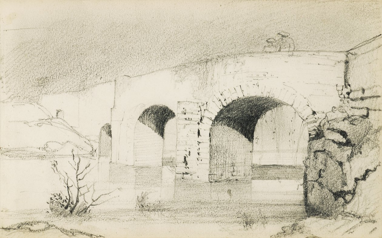 Desenho de um álbum intitulado "The Basque Country", 1862-63 de Odilon Redon