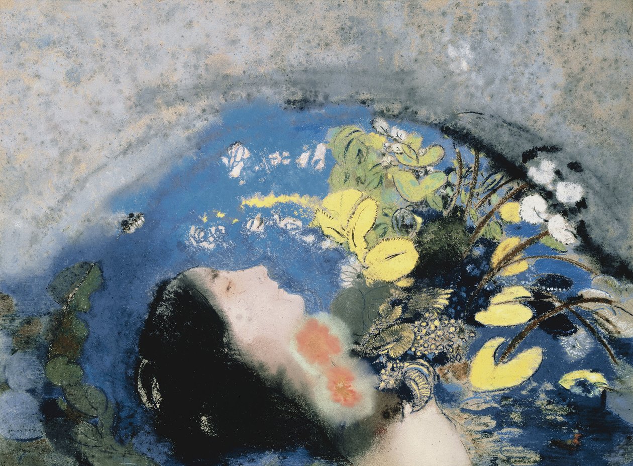 Afogamento de Ofélia de Odilon Redon