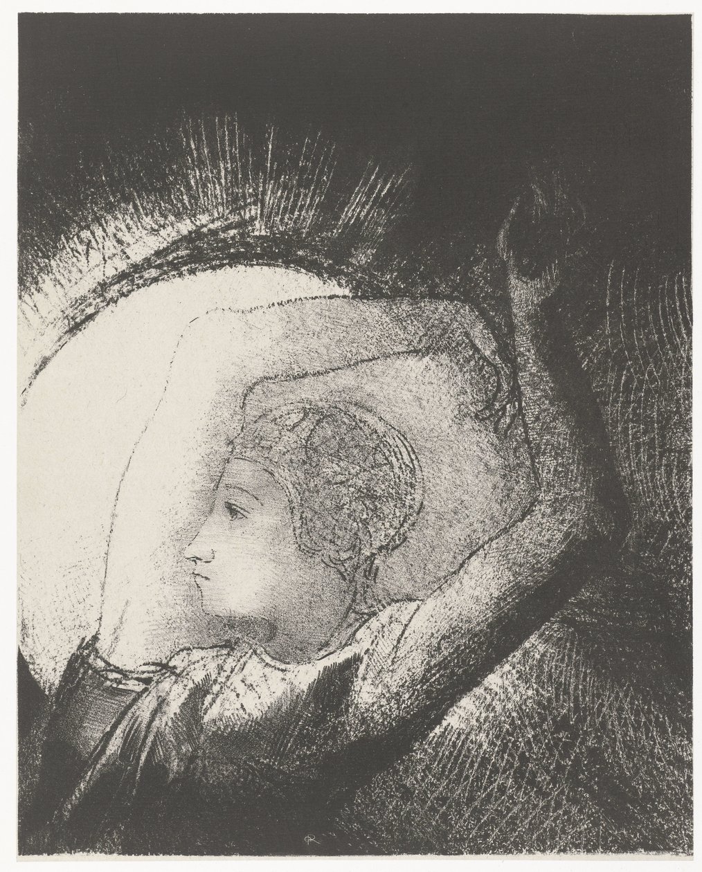 Uma mulher vestida com o sol
...une femme revêtue du Soleil (título sobre o objecto)
Apocalipse de Saint-Jean (título da série)
Apocalipse de João (título da série) de Odilon Redon