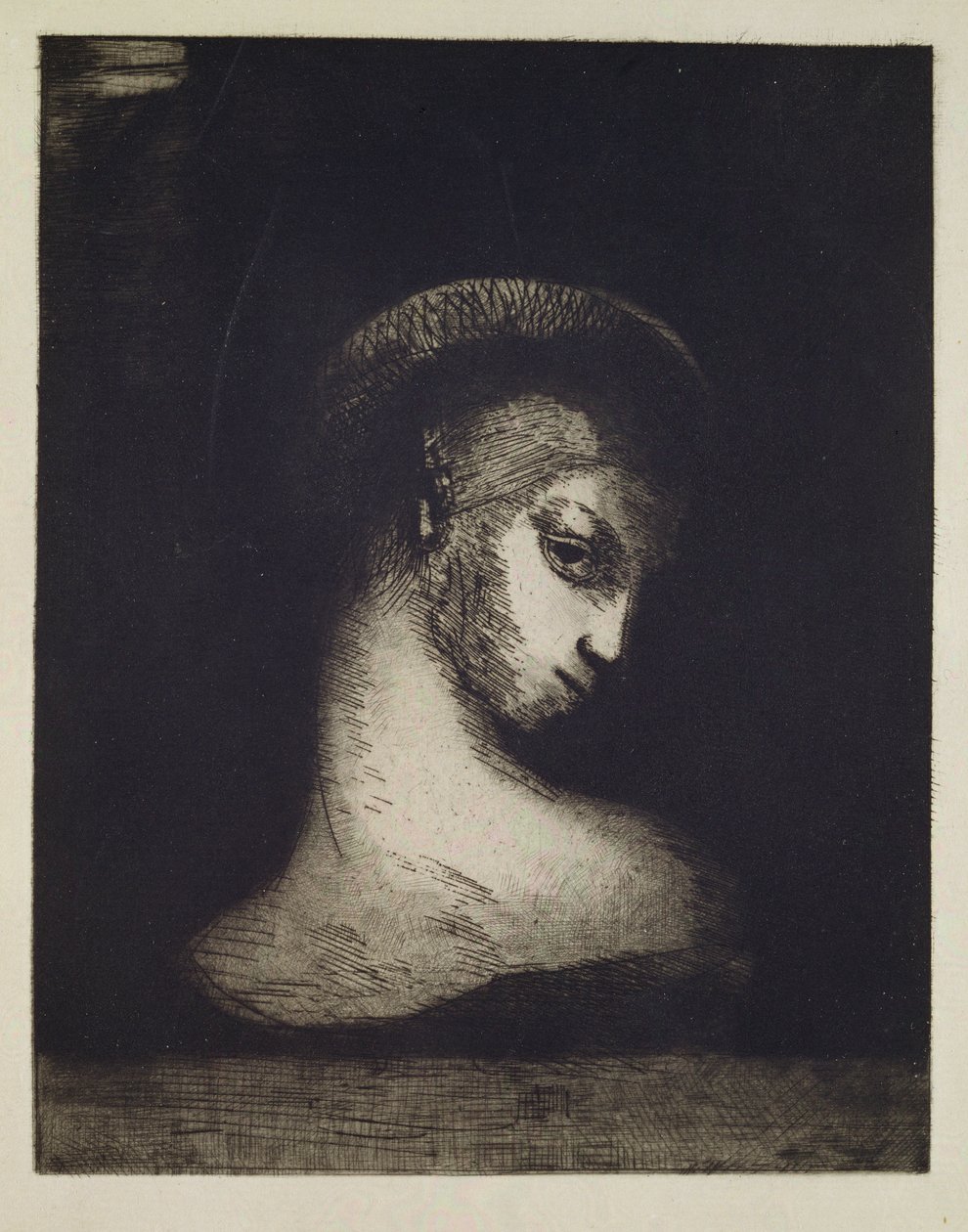 Cabeça feminina de Odilon Redon