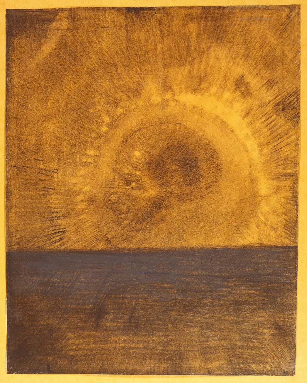 Cabeça flutuante, c.1885 de Odilon Redon