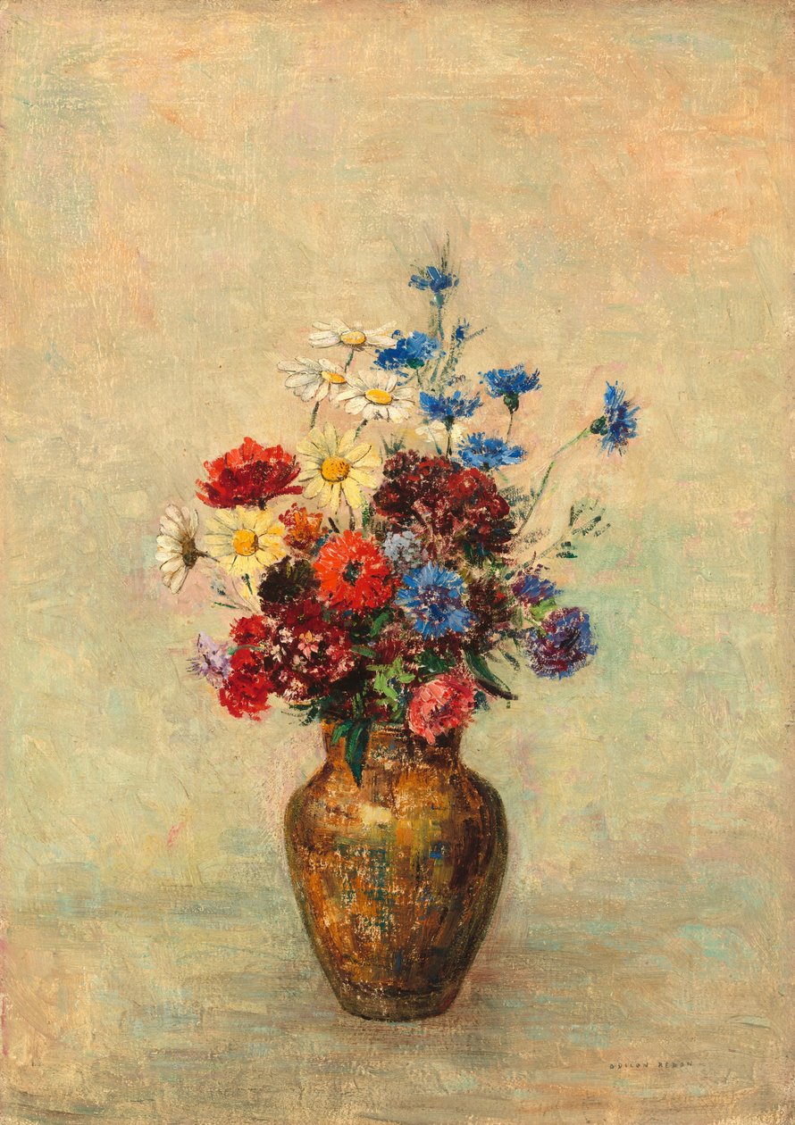 Flores em um vaso, c. 1910. de Odilon Redon
