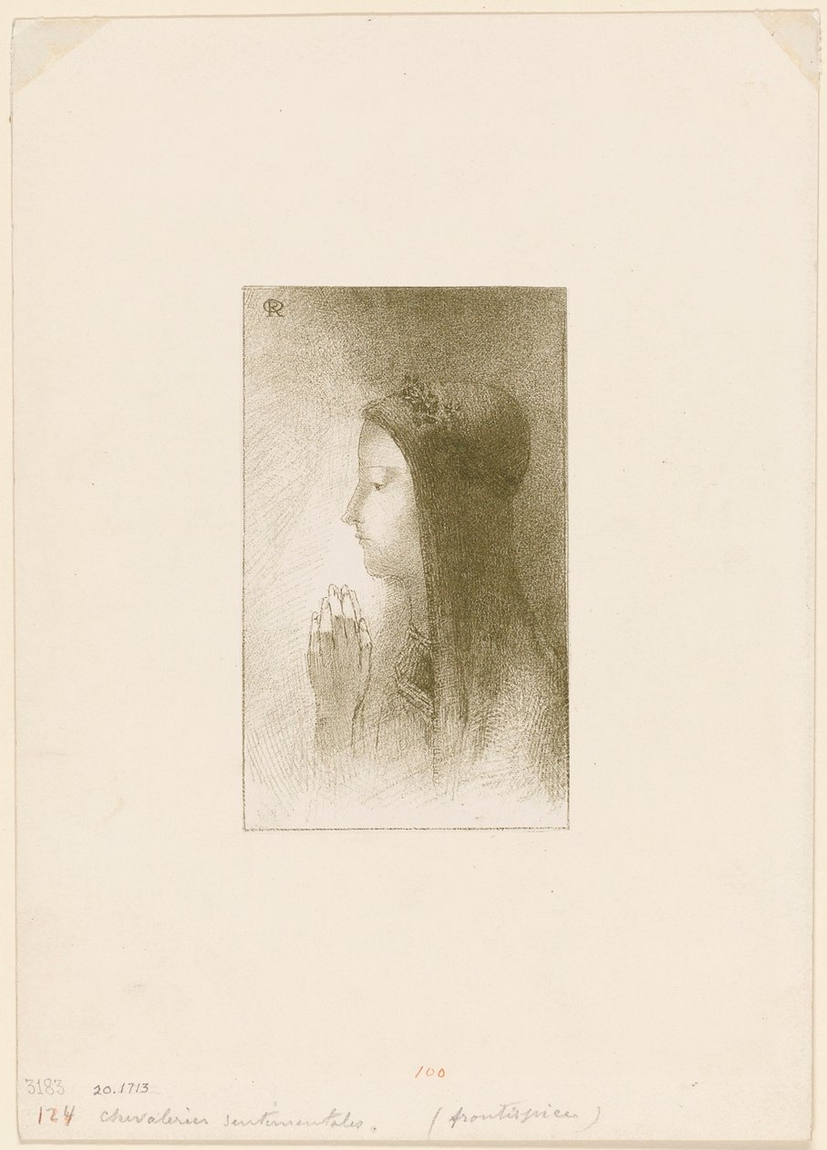 Frontispício para Chevaleries sentimentales por Ferdinand Hérold de Odilon Redon