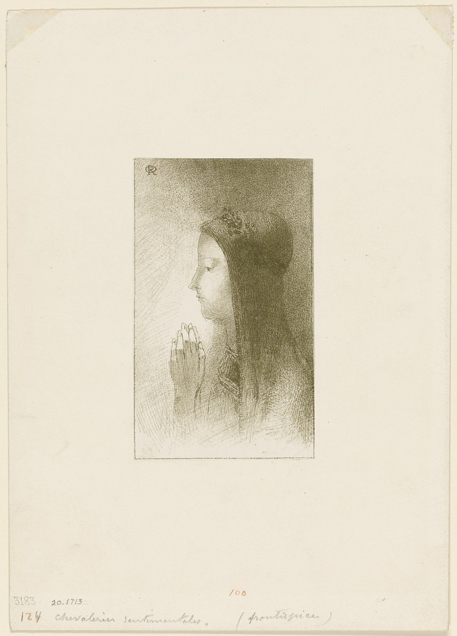 Frontispício para Chevaleries sentimentales por Ferdinand Hérold de Odilon Redon