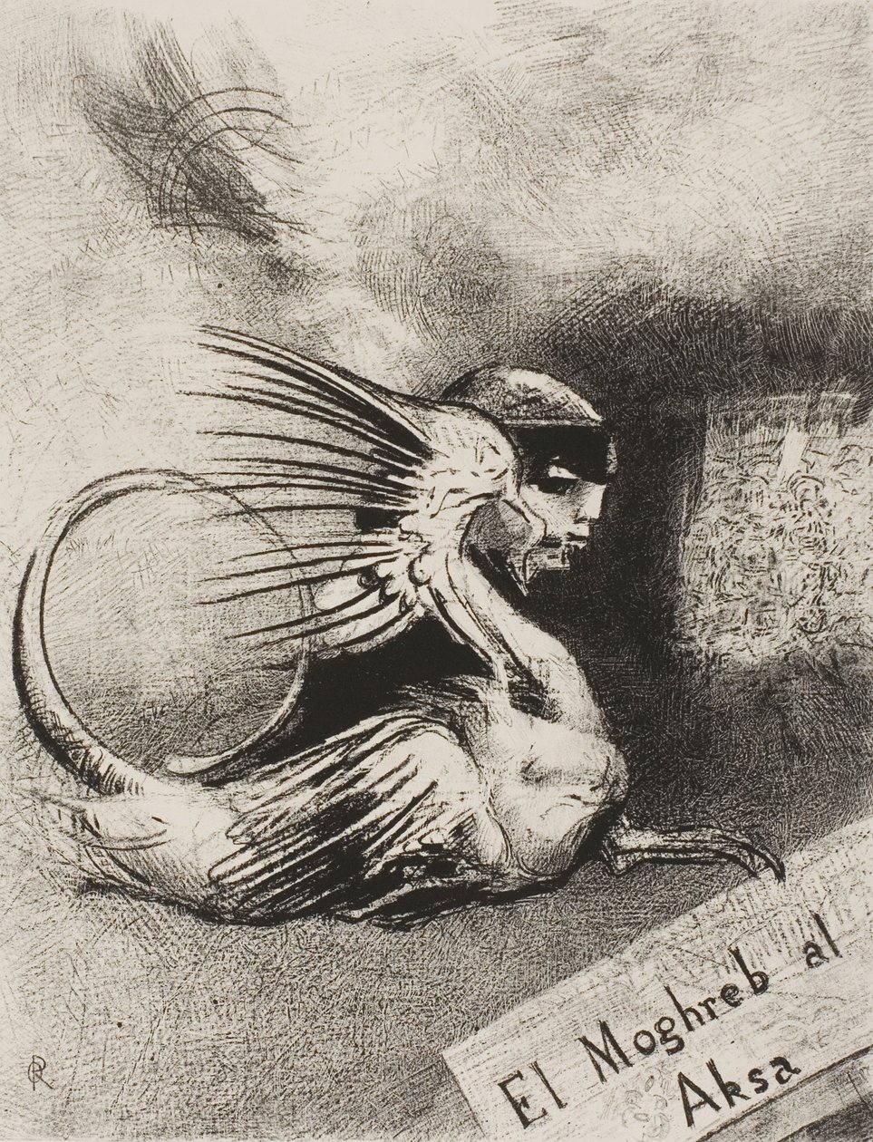 Frontispício para El Moghreb al Aksa por Edmond Picard de Odilon Redon