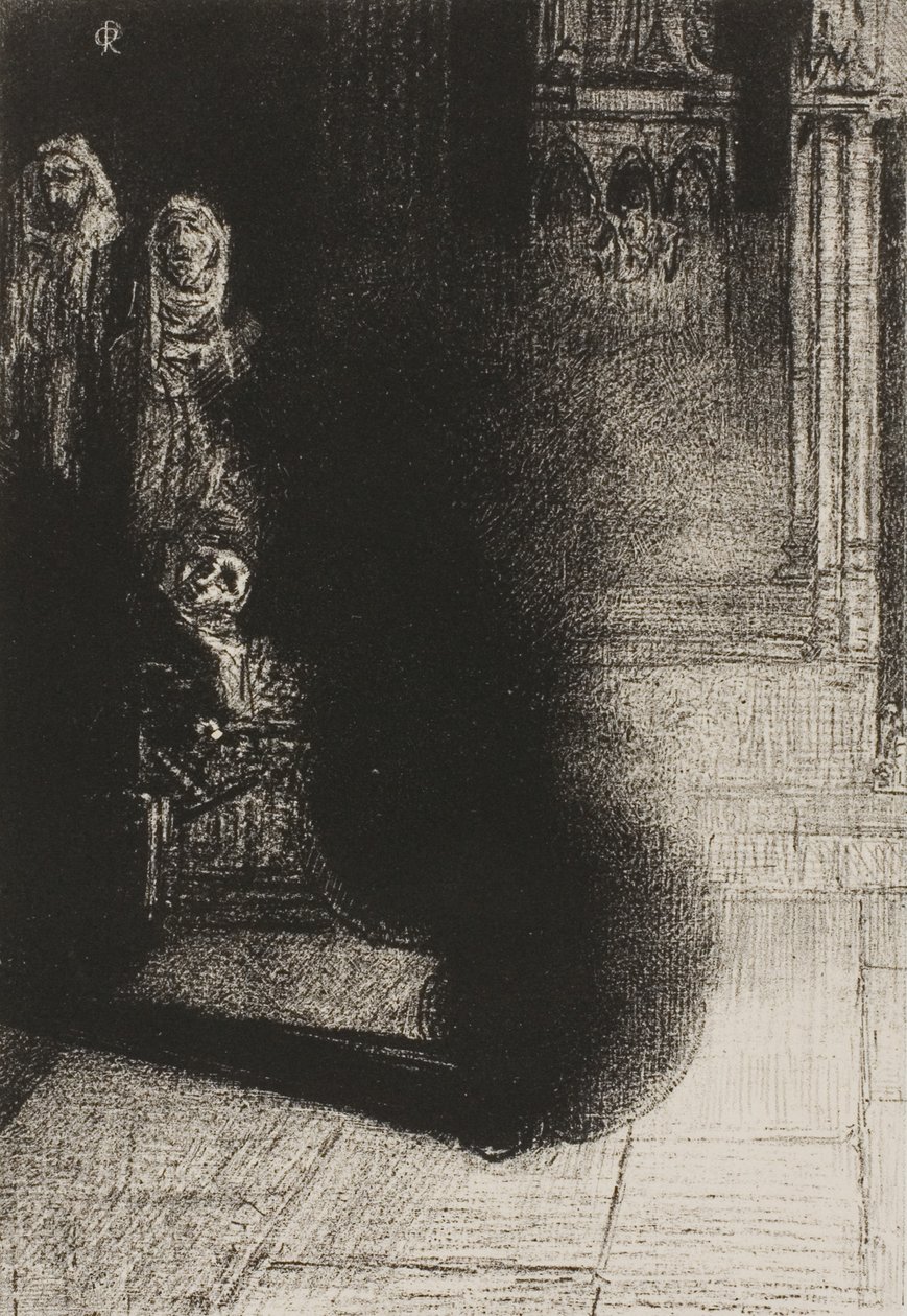 Frontispício para Les Flambeaux noirs de Emile Verhaeren de Odilon Redon