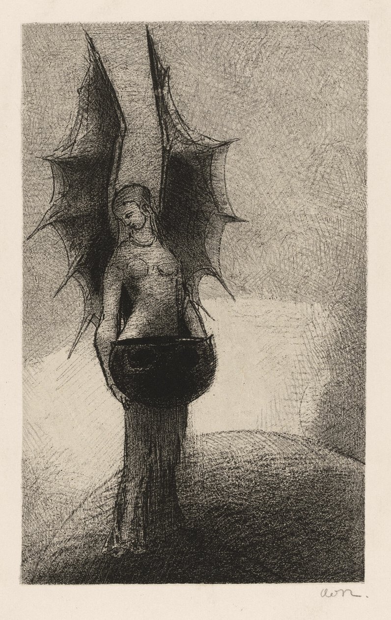 Frontispício do livro Tenebres (Trevas) de Iwan Gilkin de Odilon Redon