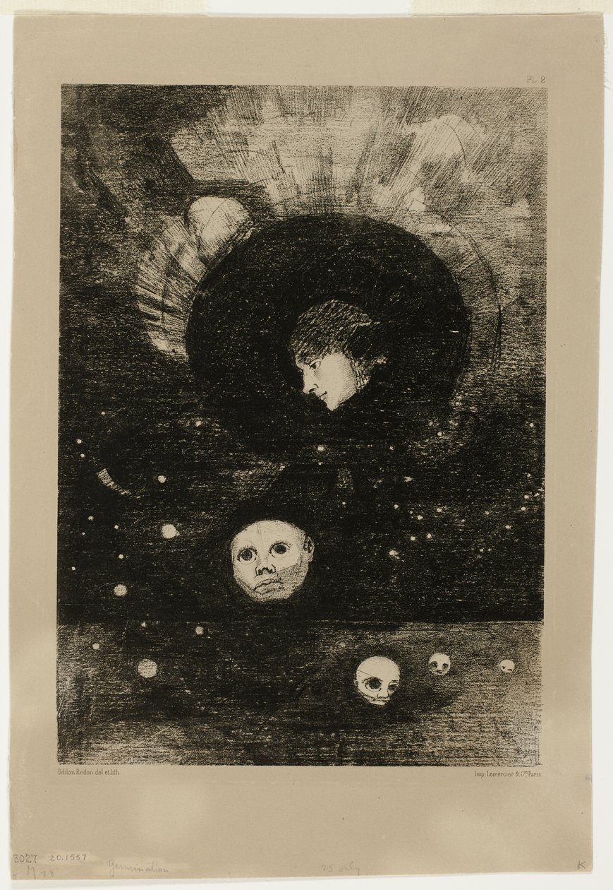 Germinação, placa dois de In Dreams de Odilon Redon