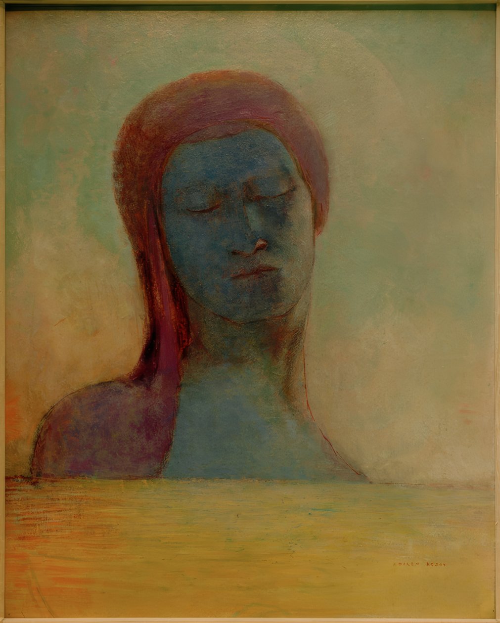 Olhos fechados de Odilon Redon