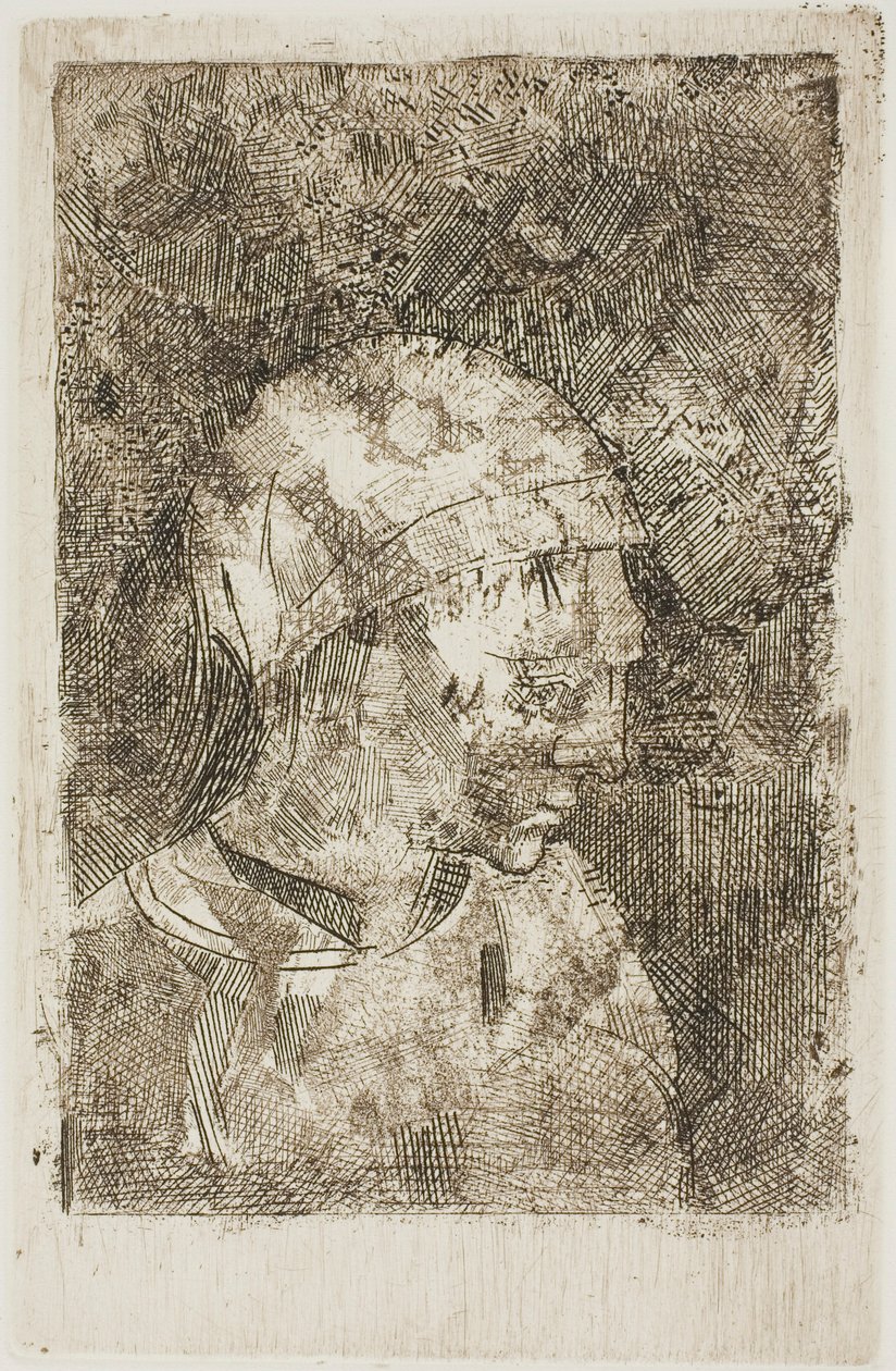 Cabeça de uma jovem rapariga (título do compilador) de Odilon Redon