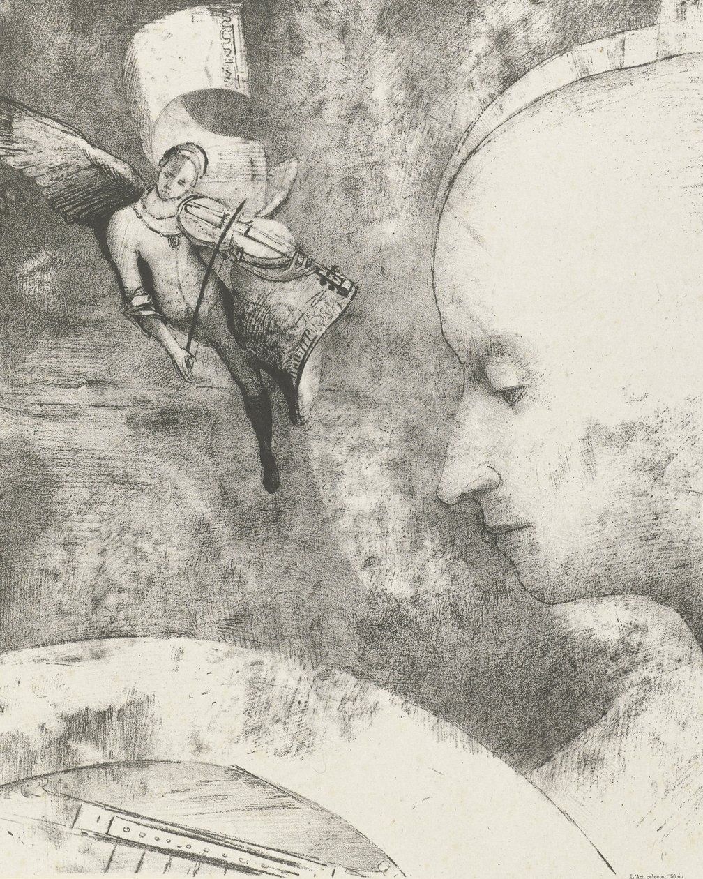 Arte Celestial, 1894 (impressão) de Odilon Redon
